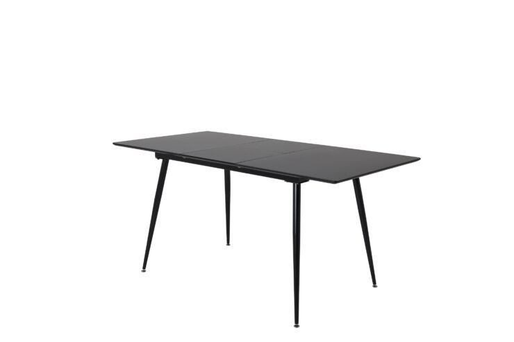 Silar – Table à manger rectangulaire – Noir – 120 x 80 cm