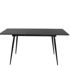 Silar – Table à manger rectangulaire – Noir – 120 x 80 cm