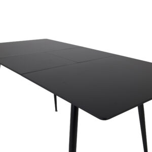 Silar – Table à manger rectangulaire – Noir – 120 x 80 cm