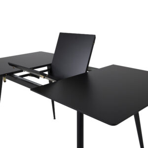 Silar – Table à manger rectangulaire – Noir – 120 x 80 cm