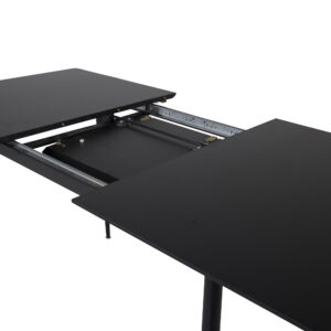 Silar – Table à manger rectangulaire – Noir – 120 x 80 cm