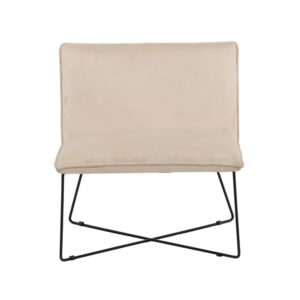X-lounge – Fauteuil lounge – Beige, Noir – 72 x 83 x 62 cm