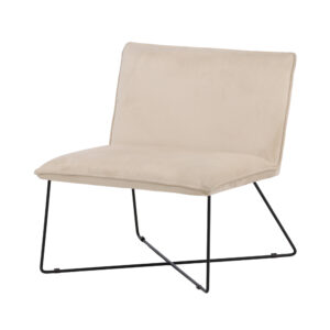 X-lounge – Fauteuil lounge – Beige, Noir – 72 x 83 x 62 cm