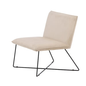 X-lounge – Fauteuil lounge – Beige, Noir – 72 x 83 x 62 cm
