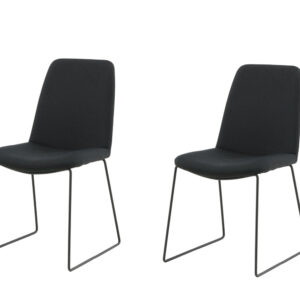 Muce – Chaise de salle à manger – Noir – 63 x 84 x 43 cm