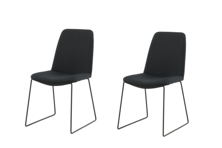 Muce – Chaise de salle à manger – Noir – 63 x 84 x 43 cm