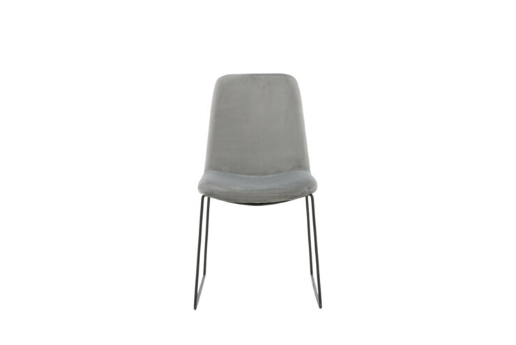 Muce – Chaise de salle à manger – Noir, Gris – 63 x 84 x 43 cm