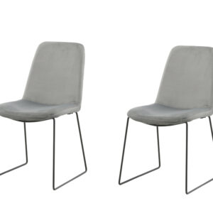 Muce – Chaise de salle à manger – Noir, Gris – 63 x 84 x 43 cm