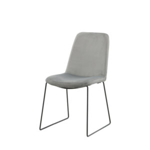 Muce – Chaise de salle à manger – Noir, Gris – 63 x 84 x 43 cm