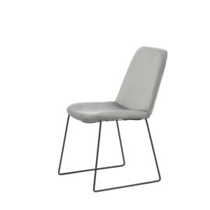 Muce – Chaise de salle à manger – Noir, Gris – 63 x 84 x 43 cm