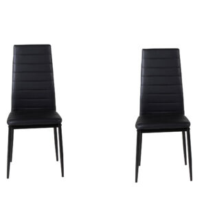 Slim – Chaise de salle à manger – Noir – 48 x 98 x 42 cm