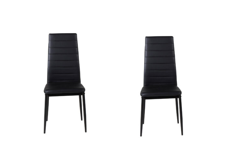 Slim – Chaise de salle à manger – Noir – 48 x 98 x 42 cm