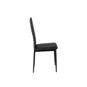 Slim – Chaise de salle à manger – Noir – 48 x 98 x 42 cm