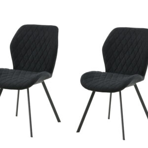 Gemma – Chaise de salle à manger – Noir – 63 x 90 x 50 cm