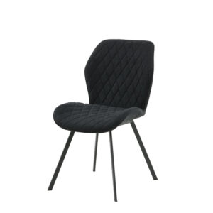 Gemma – Chaise de salle à manger – Noir – 63 x 90 x 50 cm
