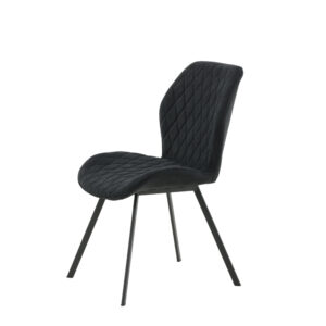 Gemma – Chaise de salle à manger – Noir – 63 x 90 x 50 cm