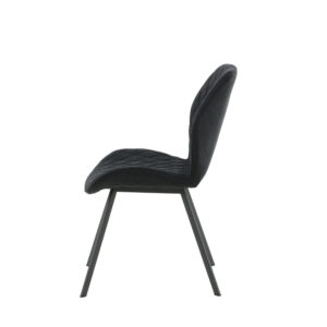 Gemma – Chaise de salle à manger – Noir – 63 x 90 x 50 cm