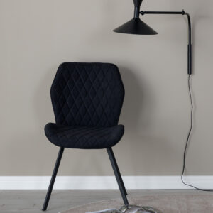 Gemma – Chaise de salle à manger – Noir – 63 x 90 x 50 cm