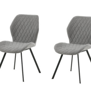 Gemma – Chaise de salle à manger – Noir, Gris – 63 x 90 x 50 cm