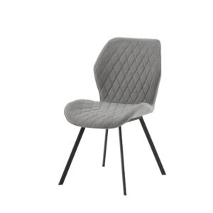 Gemma – Chaise de salle à manger – Noir, Gris – 63 x 90 x 50 cm