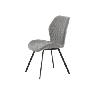 Gemma – Chaise de salle à manger – Noir, Gris – 63 x 90 x 50 cm