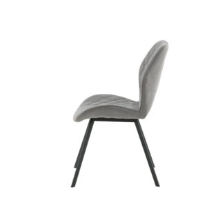 Gemma – Chaise de salle à manger – Noir, Gris – 63 x 90 x 50 cm