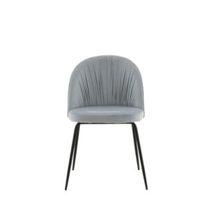 Wrinkles – Chaise de salle à manger – Noir, Gris – 50 x 80 x 49 cm