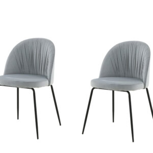Wrinkles – Chaise de salle à manger – Noir, Gris – 50 x 80 x 49 cm