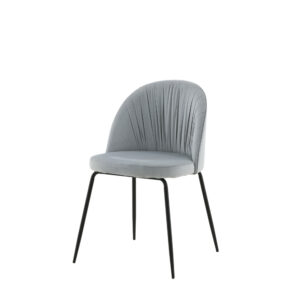 Wrinkles – Chaise de salle à manger – Noir, Gris – 50 x 80 x 49 cm