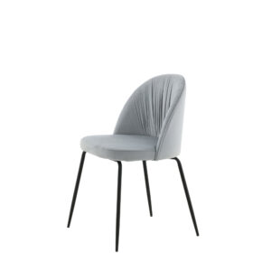 Wrinkles – Chaise de salle à manger – Noir, Gris – 50 x 80 x 49 cm
