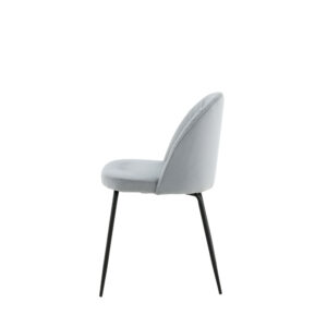 Wrinkles – Chaise de salle à manger – Noir, Gris – 50 x 80 x 49 cm