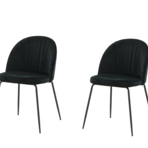 Wrinkles – Chaise de salle à manger – Noir – 50 x 80 x 49 cm