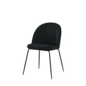 Wrinkles – Chaise de salle à manger – Noir – 50 x 80 x 49 cm