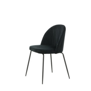 Wrinkles – Chaise de salle à manger – Noir – 50 x 80 x 49 cm