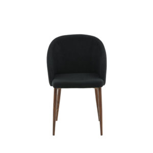 Arch – Chaise de salle à manger – Noir, Naturel – 55 x 83 x 49 cm