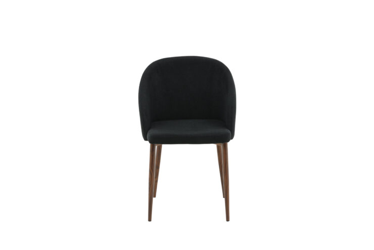 Arch – Chaise de salle à manger – Noir, Naturel – 55 x 83 x 49 cm
