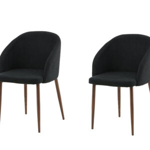 Arch – Chaise de salle à manger – Noir, Naturel – 55 x 83 x 49 cm
