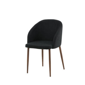 Arch – Chaise de salle à manger – Noir, Naturel – 55 x 83 x 49 cm