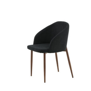 Arch – Chaise de salle à manger – Noir, Naturel – 55 x 83 x 49 cm