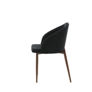 Arch – Chaise de salle à manger – Noir, Naturel – 55 x 83 x 49 cm
