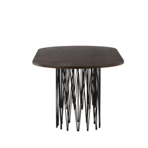 Stone – Table à manger ovale – Noir, Moka – 220 x 100 cm