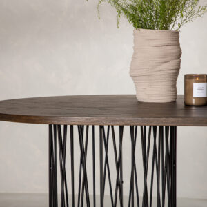 Stone – Table à manger ovale – Noir, Moka – 220 x 100 cm