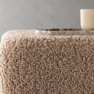 Newton – Pouf – Argenté, Marron – 45 x 38 x 45 cm