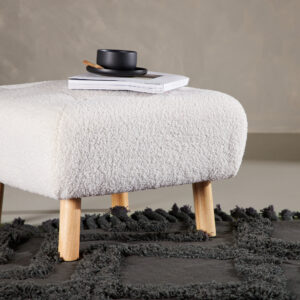 Salina – Ottoman – Naturel, Blanc – 56 x 56 x 41 cm