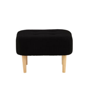 Salina – Pouf – Noir, Naturel – 56 x 56 x 41 cm