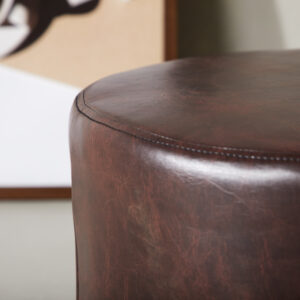 Eastport – Pouf – Marron – ⌀41 cm