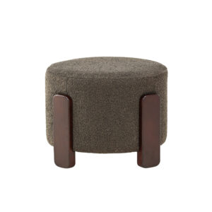 Coffey – Pouf – Marron, Gris foncé – ⌀50 cm