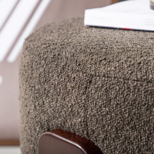 Coffey – Pouf – Marron, Gris foncé – ⌀50 cm