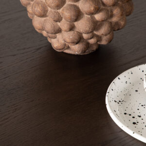 Stone – Table à manger ronde – Noir, Moka – ⌀120 cm