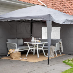 Easy Up – Gazebo – Noir, Gris – 295 x 250 x 295 cm